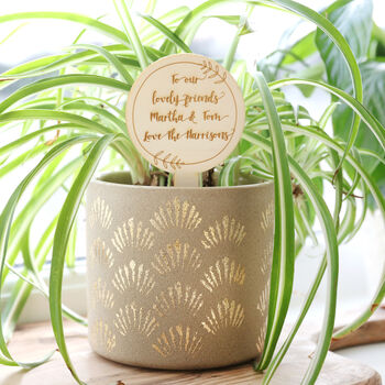 Personalised Engraved Wooden Plant Sign, 2 of 4