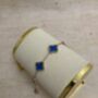 Adina Rose Gold Blue Clover Bracelet, thumbnail 5 of 6