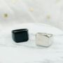 15mm Wide Top Flat Square Signet Unisex Ring, thumbnail 1 of 7