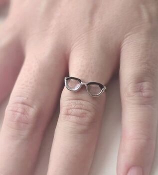 Miniature Glasses Adjustable Ring, 2 of 2