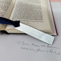 Personalised Engraved Bookmark With Ribbon, thumbnail 2 of 4