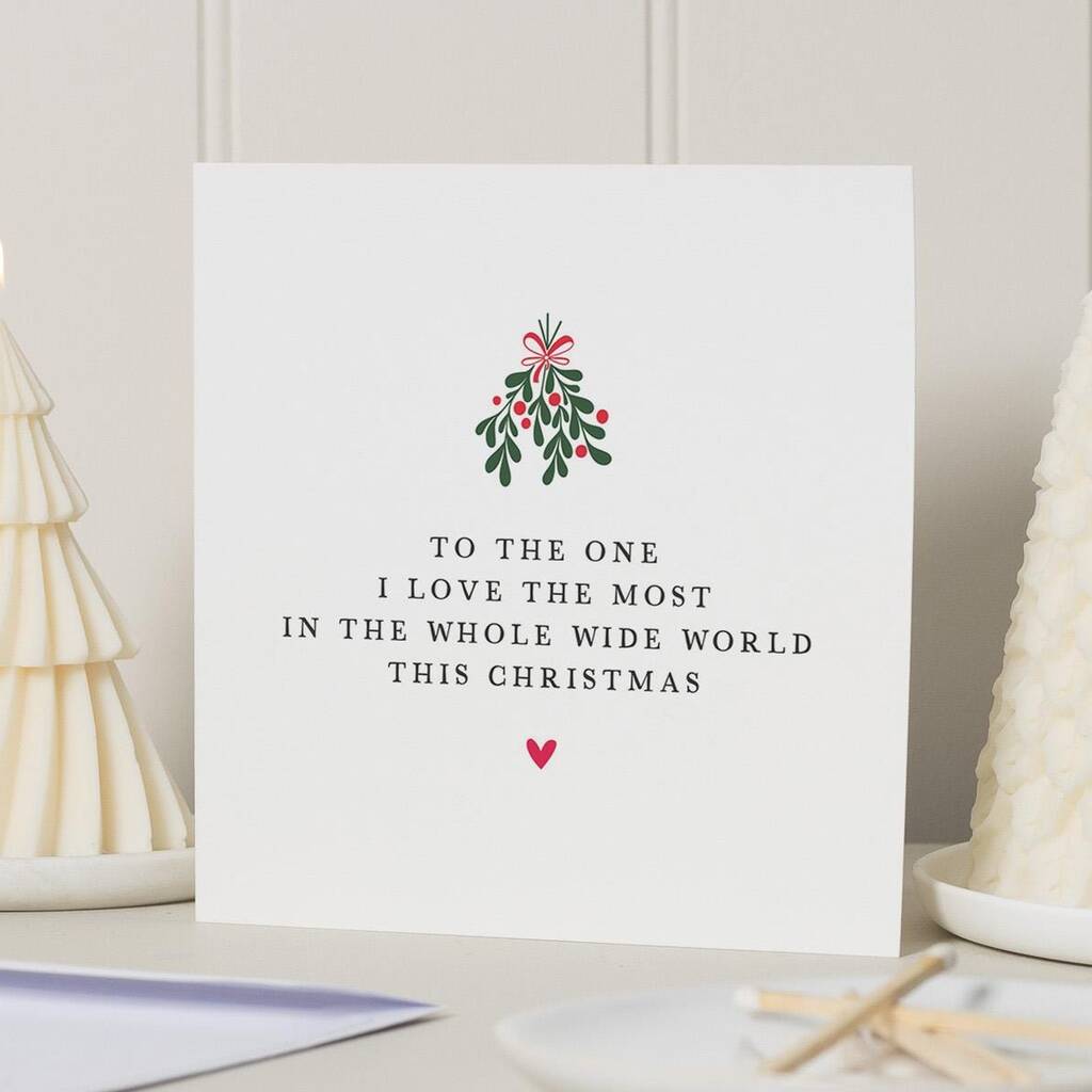 Personalised Romantic Christmas Card For Boyfriend, 1 of 7