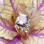 Gold Vermeil Amethyst And Blue Topaz Ring, thumbnail 2 of 7