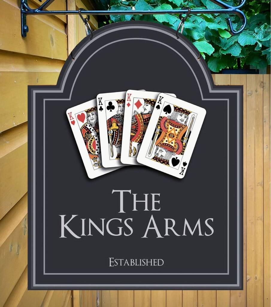 Kings Arms Personalised Pub Sign/Bar Sign/Man Cave, 1 of 8