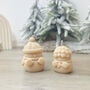 Pair Of Christmas Snowman Candles And Christmas Decorations, thumbnail 9 of 10