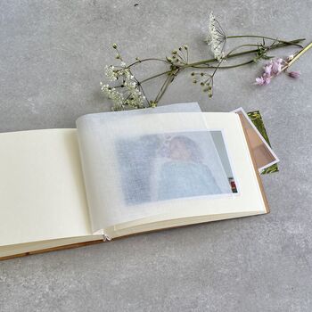 Personalised Recycled Leather Milestone Photo Album, 2 of 7