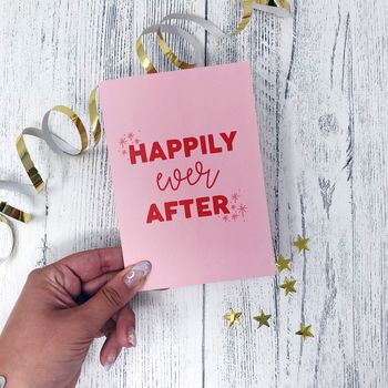 Wedding Congratulations Card 'Happily Ever After', 4 of 4