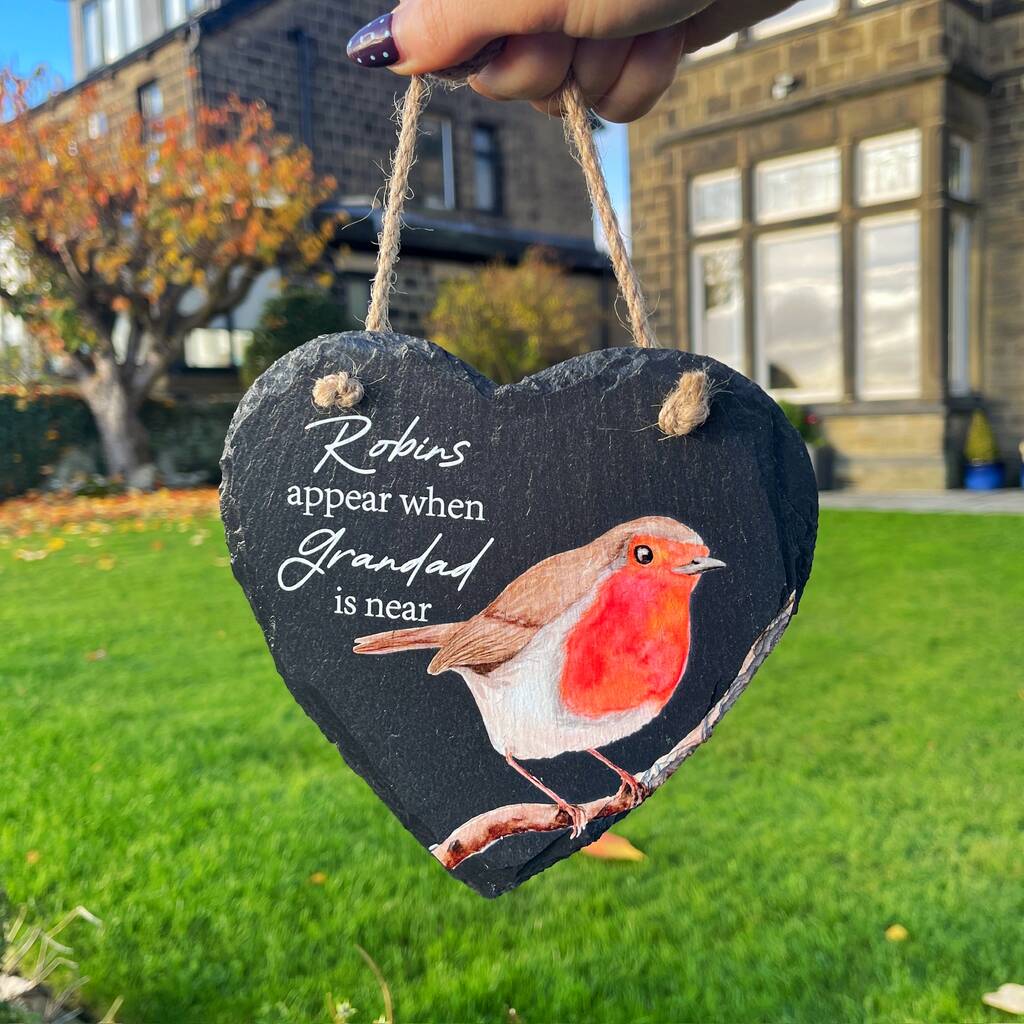 Heart Hanger Robins Appear When Grandad Is Near, 1 of 2