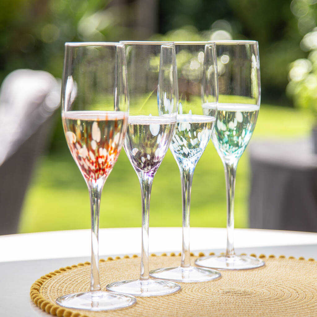 Set Of Four Terrazzo Style Champagne Flutes, 1 of 7