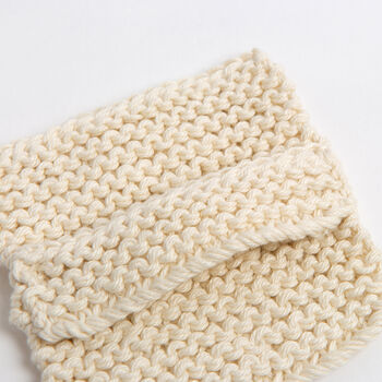 Face Cloth And Scrub Pad Beginner Knitting Kit, 7 of 10