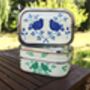 Hand Painted Rectangle Bento Box 'Garden Birds', thumbnail 5 of 7
