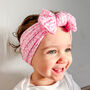 Pink And Hear Print Baby Bow Headband Bundle Gift Set, thumbnail 2 of 5