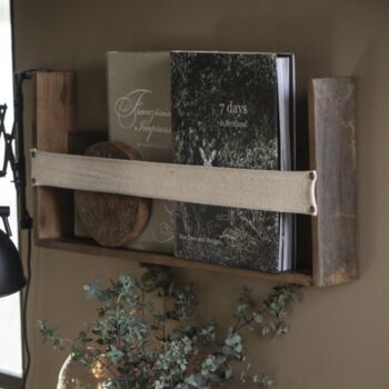 Wooden Shelf With Webbing Strap, 2 of 3