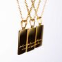Fuck You Three Pc 18k Gold Plated Friendship Necklace, thumbnail 5 of 11
