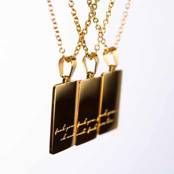 Fuck You Three Pc 18k Gold Plated Friendship Necklace, 5 of 11