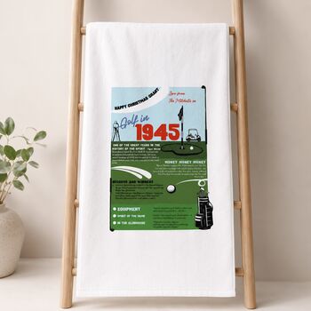 Golf Towel Gift Personalised For Any Year Of The Sport, 3 of 8