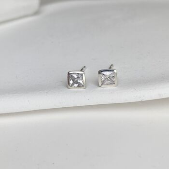 Princess Cut Diamond Earrings, 7 of 7