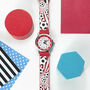 Kids Personalised Red Football Watch, thumbnail 1 of 4