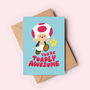 Mario Toad You're Toadly Awesome Fun Gaming Pun Card, thumbnail 1 of 2