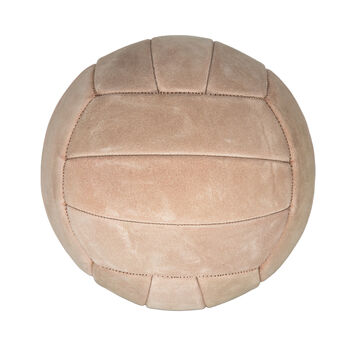Hand Sewn Suede Leather Football Ball Size Five, 4 of 8