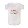 'Little Sprout' Christmas Baby Grow, thumbnail 3 of 6
