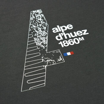 Alpe D'huez Grey Cycling T Shirt, 2 of 8