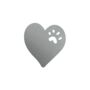 Dog Paw Print Heart Steel Garden Sculpture, thumbnail 2 of 3