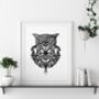 'The Owl And Pocket Watch' Fine Art Print, thumbnail 1 of 7