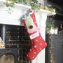 Personalised Embroidered Snowflake Reindeer Stocking, thumbnail 1 of 2