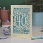 Personalised 40th Birthday Card Papercut Flower Design, thumbnail 7 of 7