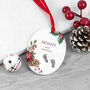 Personalised Baby's First Christmas Oval Ornament, thumbnail 5 of 5