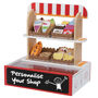 Wooden Toy Shop With Play Food Accessories, thumbnail 1 of 7