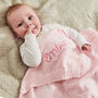 Personalised Pink Star Jacquard Blanket, thumbnail 1 of 4