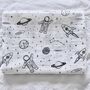 Organic Space Print Baby Muslin Swaddle, thumbnail 2 of 5