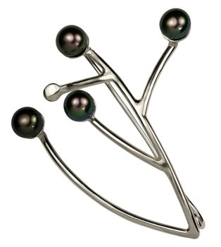 Botanical Pearl And Silver Brooch, 4 of 4