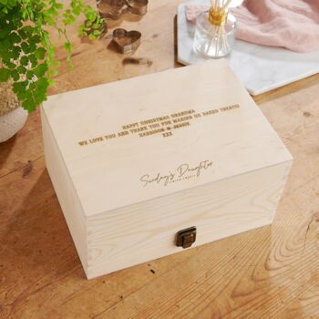 Personalised Wooden Recipe Box, 2 of 7