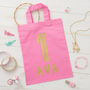 Personalised Birthday Age Mini Tote Bag, thumbnail 1 of 4