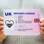 Driving Licence Personalised Anniversary Card, thumbnail 1 of 3