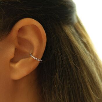 Ear Cuff No Piercing Sterling Silver And Gold Vermeil, 2 of 8