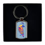 Colorful Lovebird Millefiori Handprinted Keyring, thumbnail 1 of 7