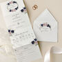 Navy And Blush Concertina Wedding Invitations, thumbnail 1 of 4