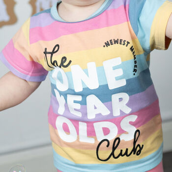 Birthday Club 1st Birthday Rainbow T Shirt, 5 of 6