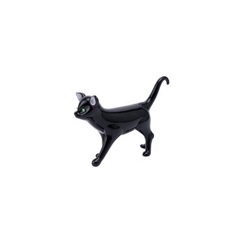 Artisan Glass Black Cat With Gift Box, 3 of 3