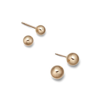 9ct Classic Gold Ball Stud Earrings, 3 of 5