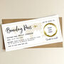 Personalised Boarding Pass Scratch And Reveal Gift Voucher: Gold Circle Design, thumbnail 6 of 10