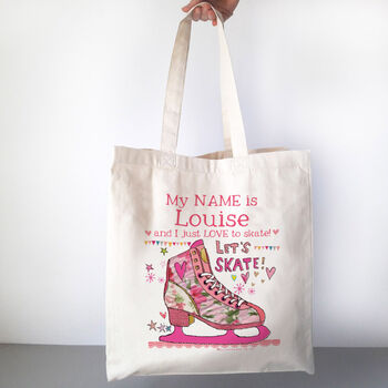 Personalised Love To Ice Skate Bag, 2 of 6