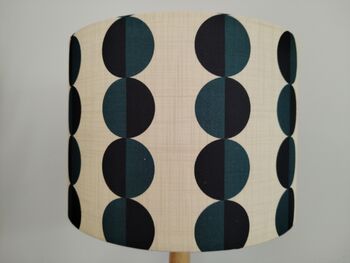 Blue Circles Lampshade Handmade Striking Blue Geometric Lampshade Table Floor Or Ceiling Pendant, 5 of 8