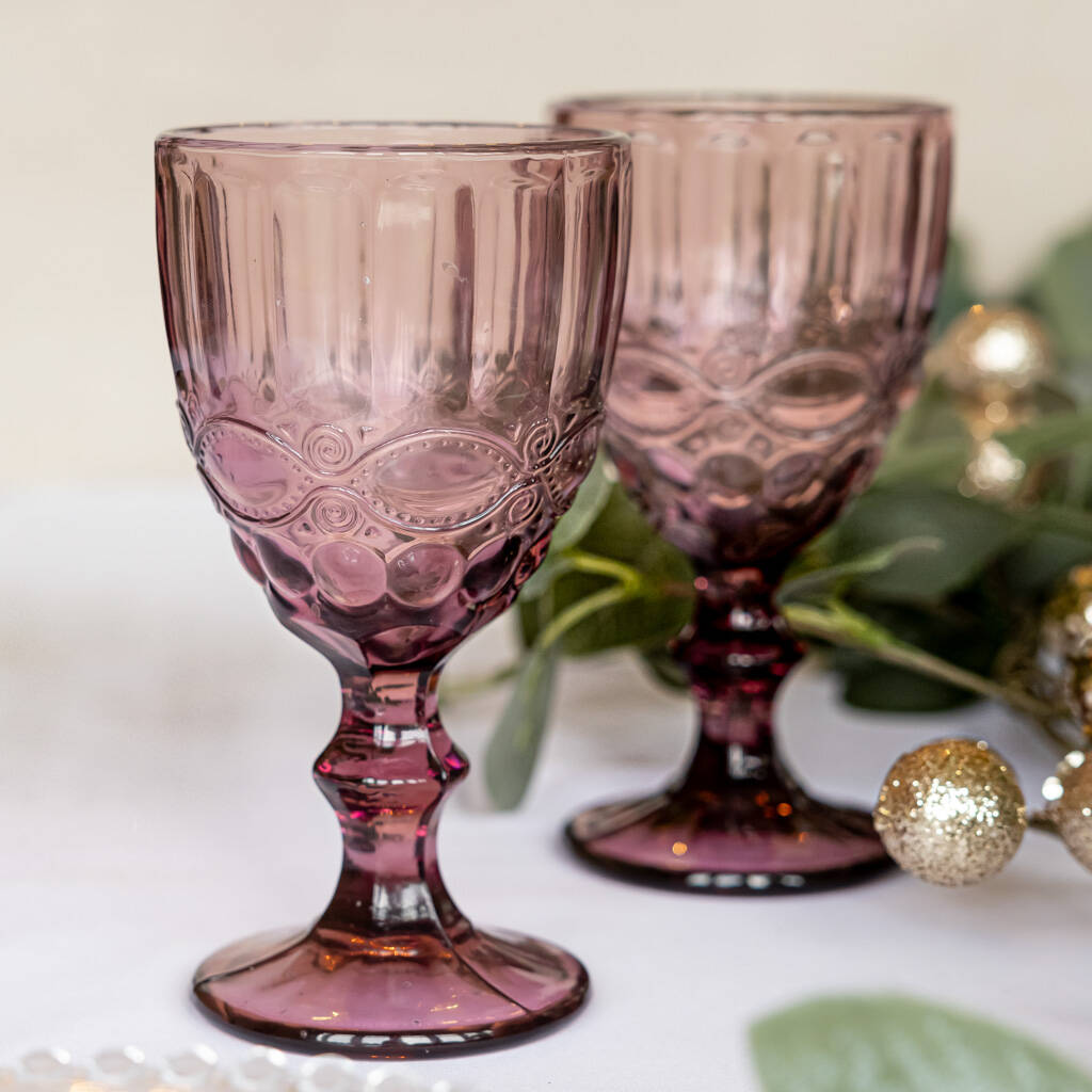 Luxury Rose Quartz Wine Glasses By Dibor