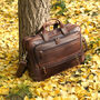 Vintage Look Leather Briefcase, thumbnail 1 of 12