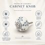 Round Shaped Misty Bloom Ceramic Drawer Knob, thumbnail 6 of 9